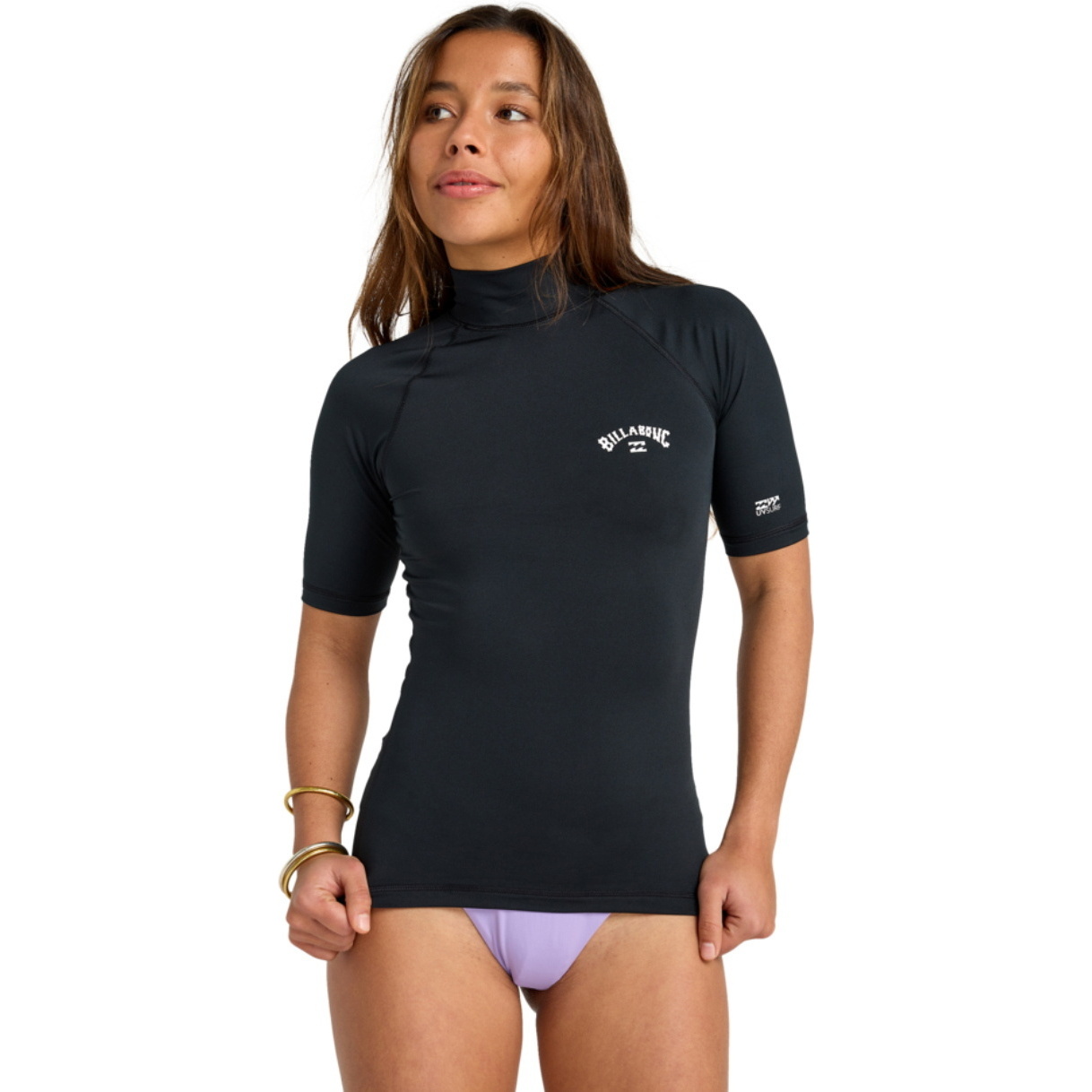 2026 Billabong Womens Tropical Surf Short Sleeve Rash Vest EBJWR03041 - Black